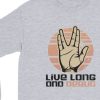 Live Long and Debug” Men’s Long Sleeve Shirt – Classic Fit for Developers & Trek Enthusiasts