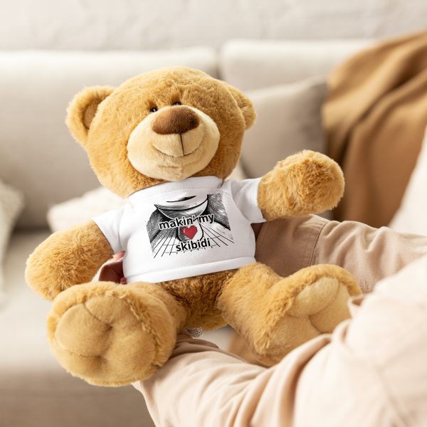 Makin' My Heart Skibidi Teddy Bear With a T-Shirt - Image 2