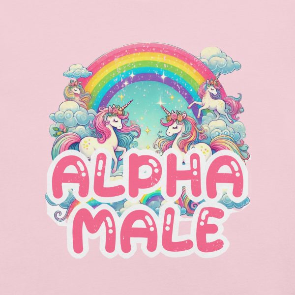"Alpha Male" Rainbow & Unicorns T-Shirt – Soft, Playful, and Unapologetically Bold - Image 8