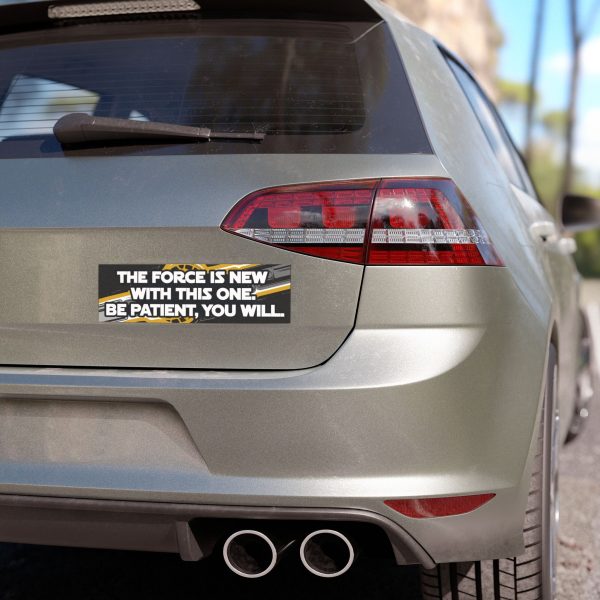 Star Wars "The Force is New. Be Patient, You Will" New Driver Young Occupant Car Magnet - Image 3