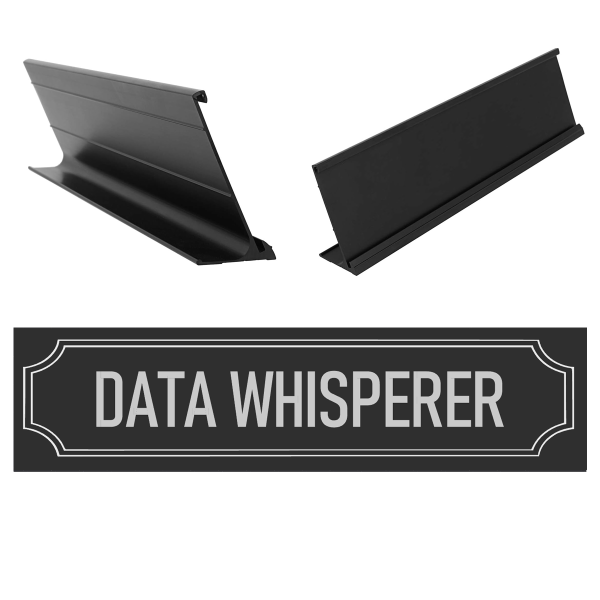 Data Whisperer Office Business Desk Sign Name Plate and Holder - Image 2
