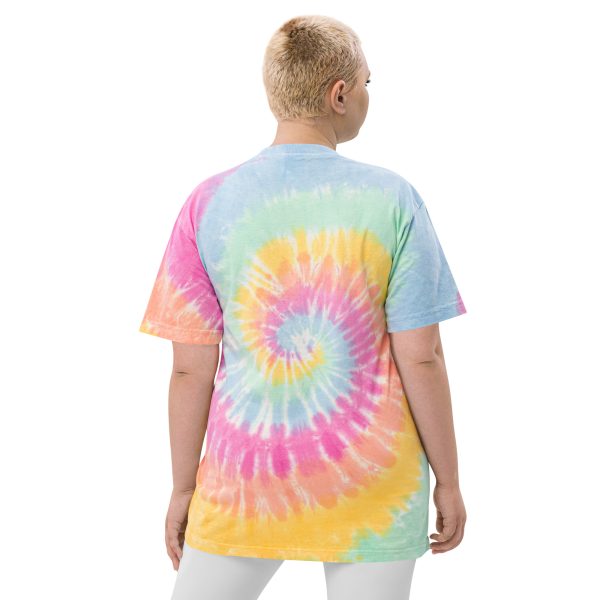 "Plant Mom AF" Engraved Tie-Dye T-Shirt – Oversized, 100% Cotton for Ultimate Comfort - Image 4