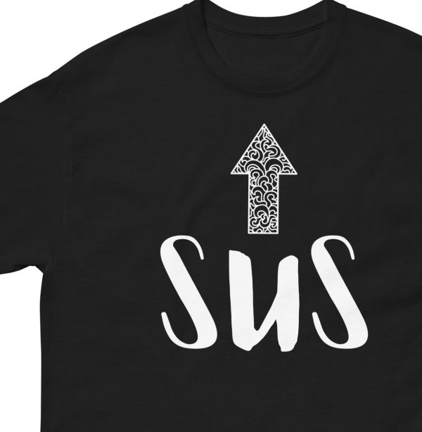 "SUS Arrow" Unisex T-Shirt – Funny Impostor Meme Tee, Sussy Design
