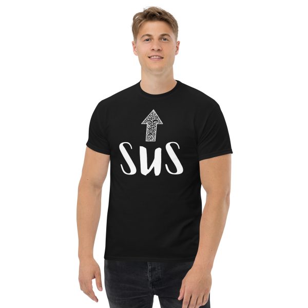 "SUS Arrow" Unisex T-Shirt – Funny Impostor Meme Tee, Sussy Design - Image 2