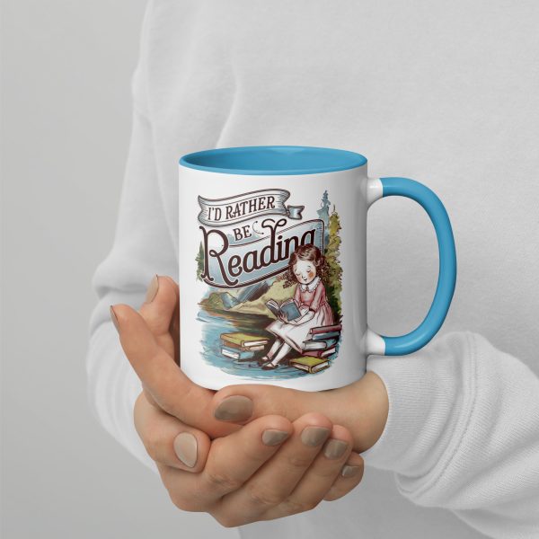 I'd Rather Be Reading Vintage Design Ceramic Mug - Image 3