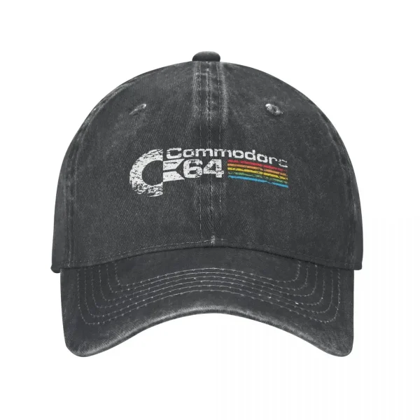 Retro Commodore 64 Baseball Cap – Vintage Denim Snapback Hat for Gamers & Computer Geeks