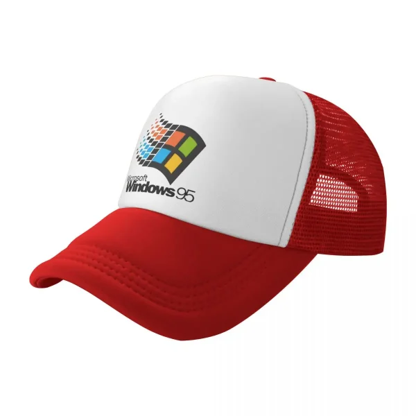 Geek Essentials Windows 95 Retro Mesh Baseball Cap – Adjustable Snapback Hat for Tech Geeks & 90s Nostalgia - Image 2