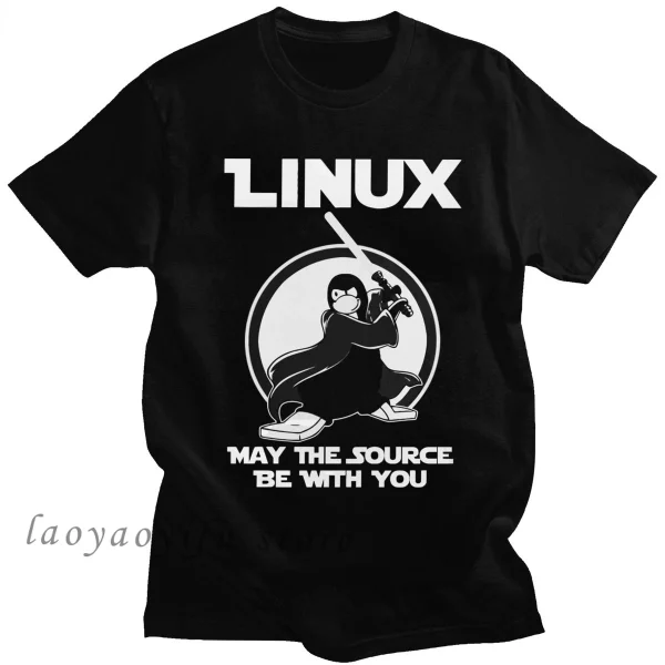 May the Source Be With You – Funny Linux & Programmer T-Shirt for Developers, Geeks, and Tech Enthusiasts - Image 2