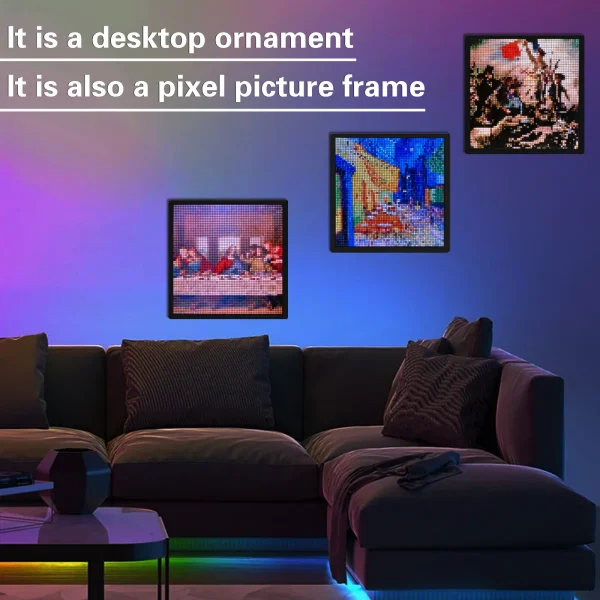 Geek Essentials 64x64 LED Pixel Display – Programmable RGB Pixel Art Screen with Bluetooth App Control - Image 2