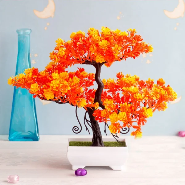 Geek Essentials Zen Bonsai – Artificial Potted Plant for Desk & Home Decor - Image 6