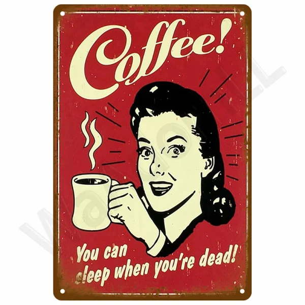 Vintage Tin Signs – Retro Metal Wall Art for Home, Office & Man Cave Decor