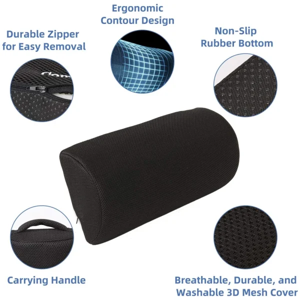 Geek Essentials Ergonomic Foot Rest – Memory Foam Cushion for Under Desk Posture Support & Comfort - Image 2