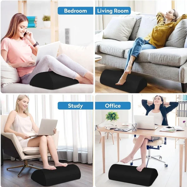 Geek Essentials Ergonomic Foot Rest – Memory Foam Cushion for Under Desk Posture Support & Comfort - Image 6