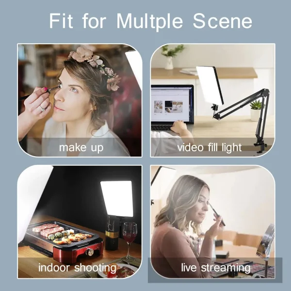 Geek Essentials LED Photography & Conference Light – Studio Lamp with Scissor Arm Stand for Zoom, YouTube & Live Streaming - Image 6