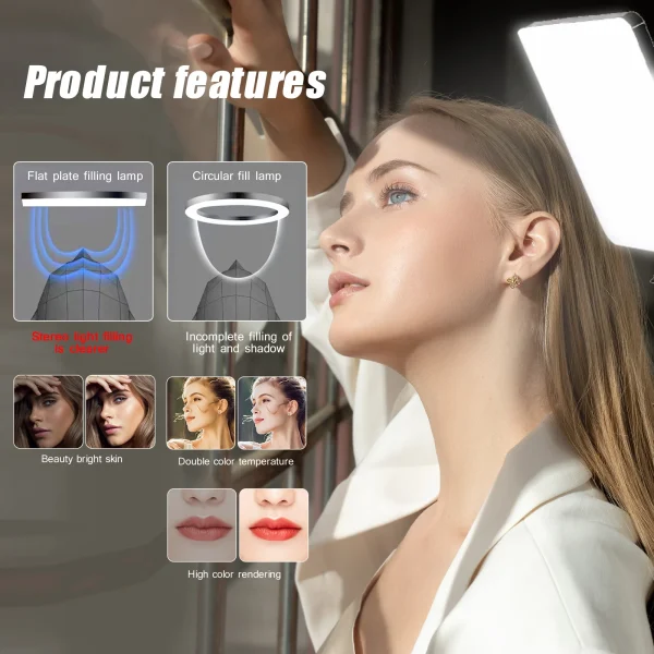 Geek Essentials LED Video Light – Conference & Photography Lighting with Tripod for Streaming, TikTok & Zoom - Image 4