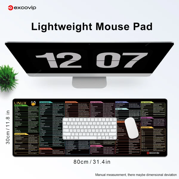 Geek Essentials Linux Commands Mouse Pad – Large Desk Mat with Shortcut Keys for Red Hat, Ubuntu, Debian & More - Image 5