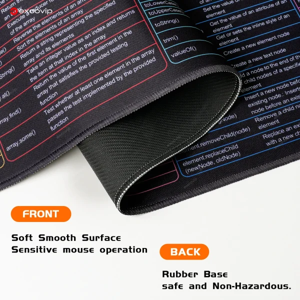 Geek Essentials JavaScript Programming Mouse Pad – Large Cheat Sheet Desk Mat for Web Developers - Image 5