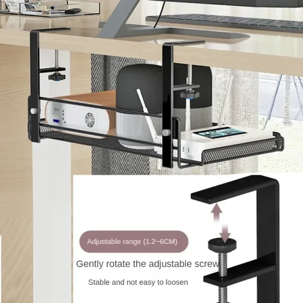 Geek Essentials Under Desk Cable Management Tray – No-Drill Steel Organizer for Clean & Clutter-Free Workspaces - Image 4