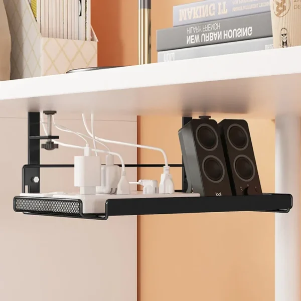 Geek Essentials Under Desk Cable Management Tray – No-Drill Steel Organizer for Clean & Clutter-Free Workspaces - Image 3