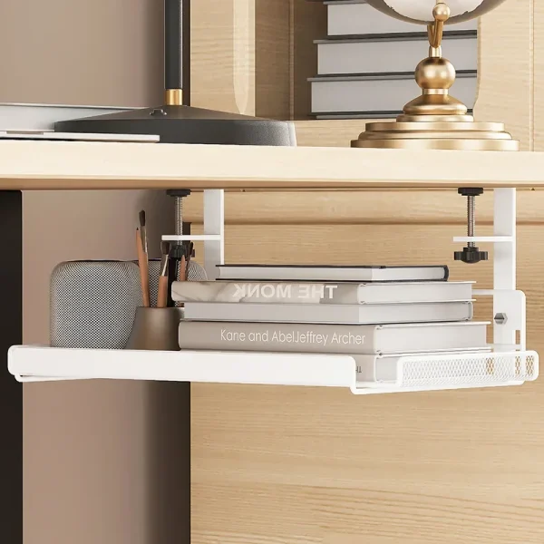 Geek Essentials Under Desk Cable Management Tray – No-Drill Steel Organizer for Clean & Clutter-Free Workspaces - Image 2