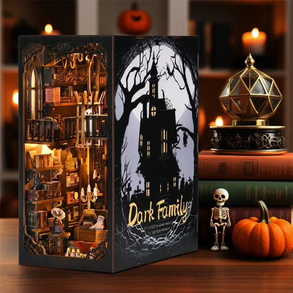 DIY “Wednesday-Inspired” Haunted Book Nook Kit – Addams Family Miniature Bookshelf Diorama - Image 4