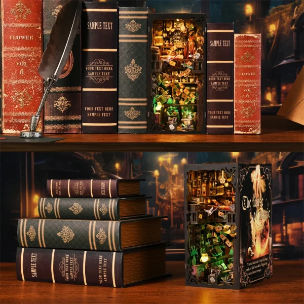 DIY “Wizarding World-Inspired” Magic Book Nook Kit – Harry Potter-Inspired Bookshelf Insert & Decor - Image 3