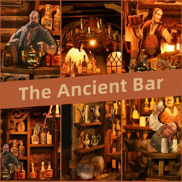 DIY “Baldur’s Gate 3-Inspired” Tavern Book Nook Kit – Fantasy Bar Bookshelf Diorama & Miniature Puzzle Model - Image 2