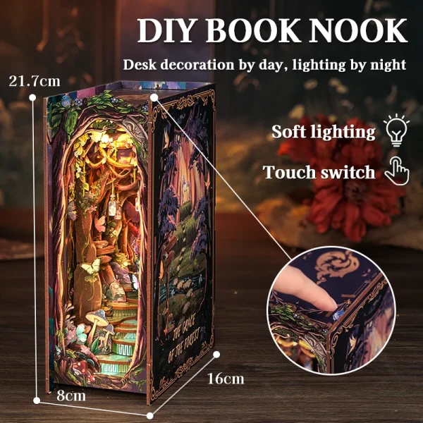 DIY “Grace of the Forest” Book Nook Kit – A Mystical Woodland Retreat in Miniature - Image 3