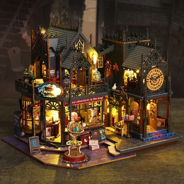 DIY Wizard’s Alley Shop Miniature Kit – Diagon Alley-Inspired Dollhouse for Crafters & Fantasy Fans - Image 3