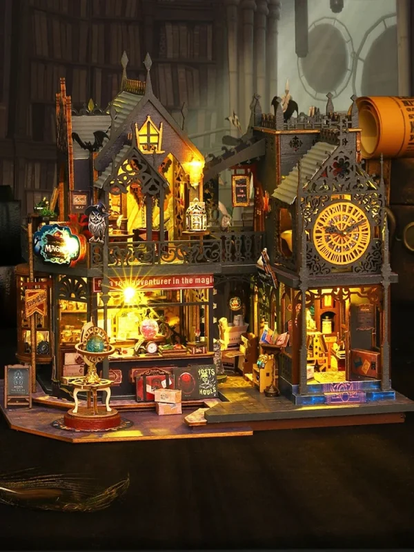 DIY Wizard’s Alley Shop Miniature Kit – Diagon Alley-Inspired Dollhouse for Crafters & Fantasy Fans - Image 6