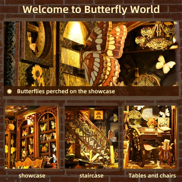 DIY “Nadja’s Butterfly Collection Room” Book Nook Kit – What We Do in the Shadows-Inspired Miniature Display - Image 3
