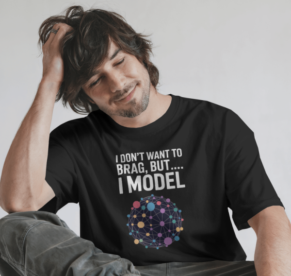"I Don't Want to Brag, But I Model" Unisex Data Science & AI Tee