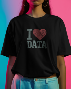 “I ❤️ Data” Unisex Classic Tee – Black Edition